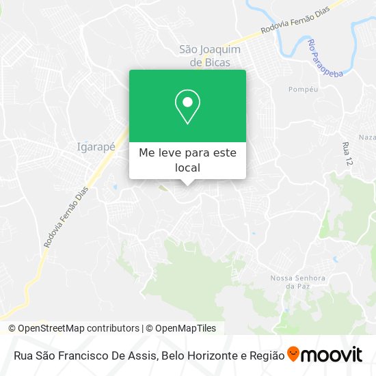 Rua São Francisco De Assis mapa