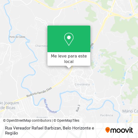 Rua Vereador Rafael Barbizan mapa