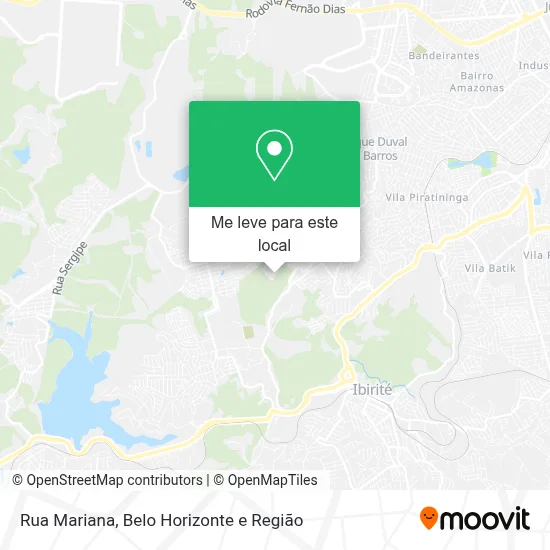 Rua Mariana mapa