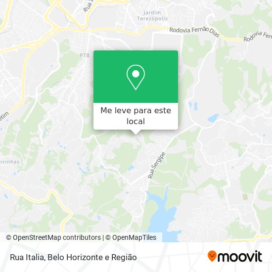 Rua Italia mapa