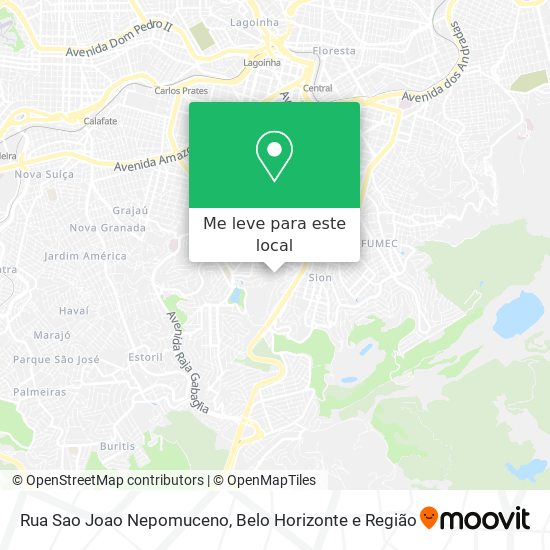 Rua Sao Joao Nepomuceno mapa