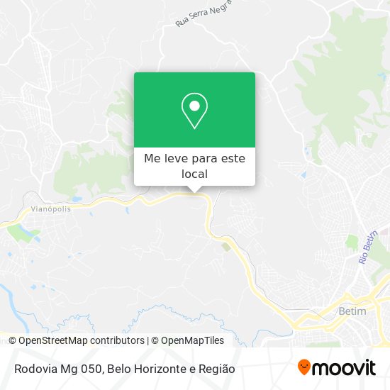 Rodovia Mg 050 mapa