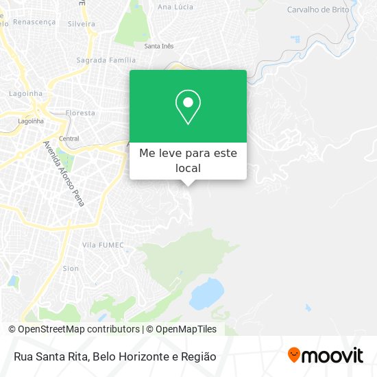 Rua Santa Rita mapa