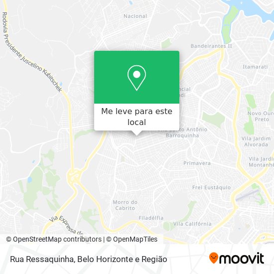 Rua Ressaquinha mapa