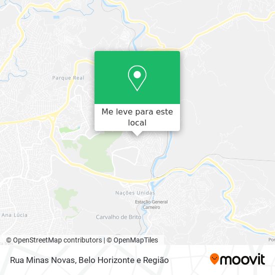 Rua Minas Novas mapa