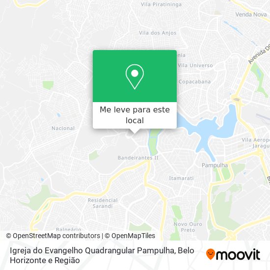 Igreja do Evangelho Quadrangular Pampulha mapa