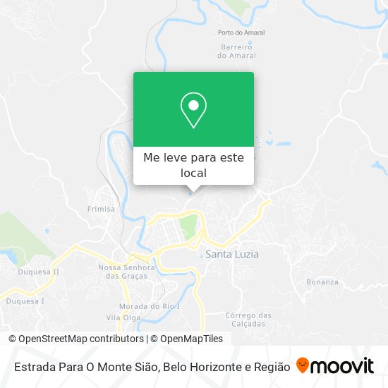 Estrada Para O Monte Sião mapa