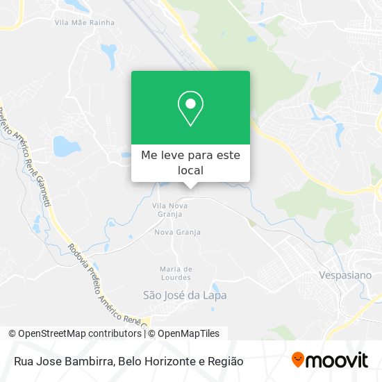Rua Jose Bambirra mapa