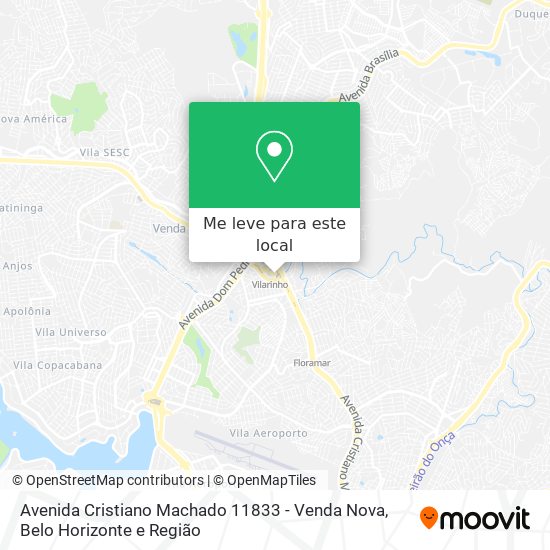 Avenida Cristiano Machado 11833 - Venda Nova mapa