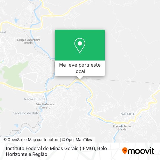 Instituto Federal de Minas Gerais (IFMG) mapa