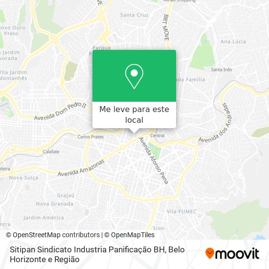 Sitipan Sindicato Industria Panificação  BH mapa