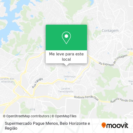 Supermercado Pague Menos mapa