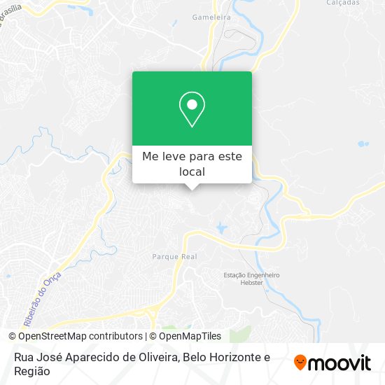 Rua José Aparecido de Oliveira mapa