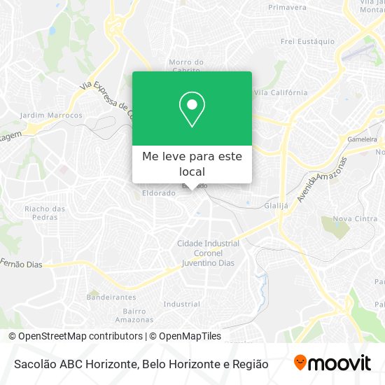 Sacolão ABC Horizonte mapa