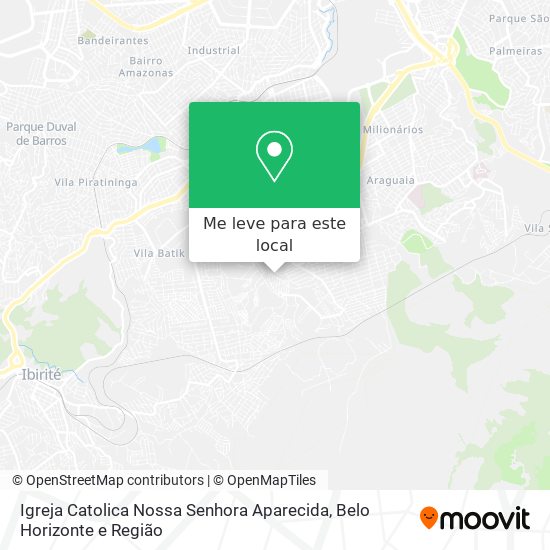 Igreja Catolica Nossa Senhora Aparecida mapa