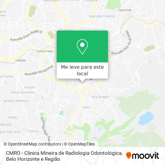 CMRO - Clínica Mineira de Radiologia Odontológica mapa