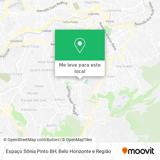Espaço Sônia Pinto BH mapa