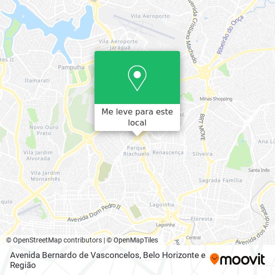 Avenida Bernardo de Vasconcelos mapa