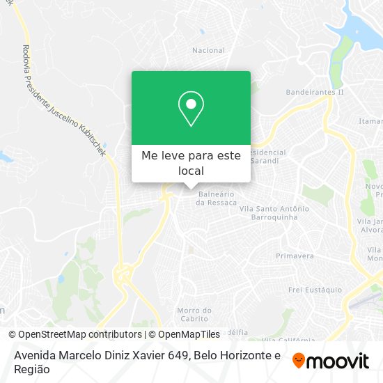 Avenida Marcelo Diniz Xavier 649 mapa