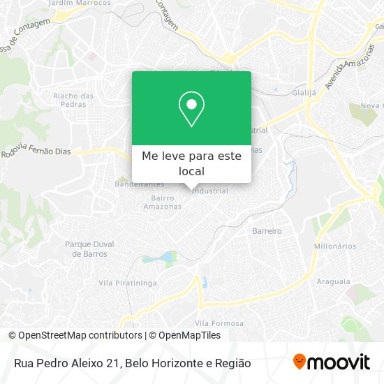 Rua Pedro Aleixo 21 mapa
