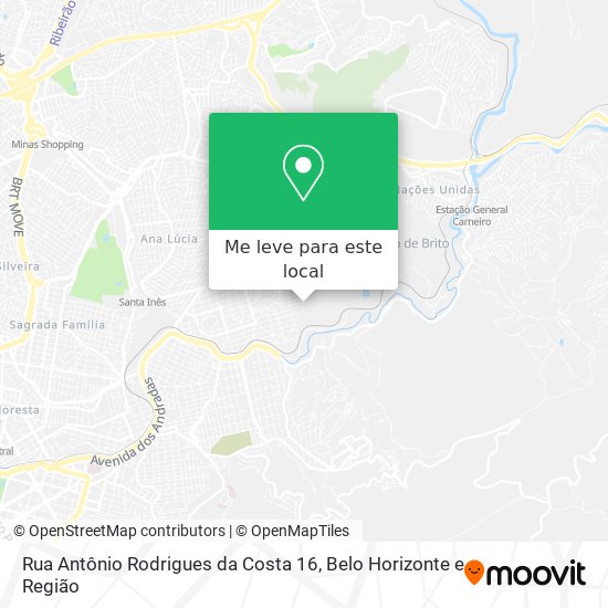 Rua Antônio Rodrigues da Costa 16 mapa