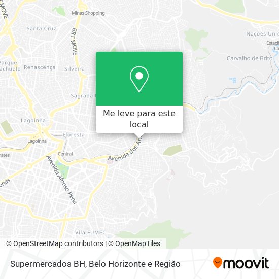 Supermercados BH mapa