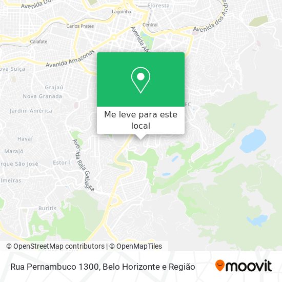 Rua Pernambuco 1300 mapa