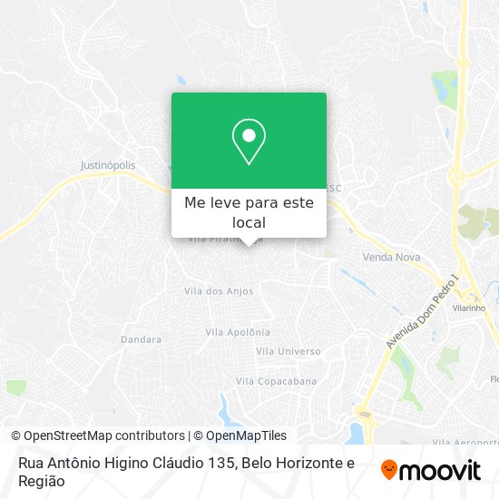Rua Antônio Higino Cláudio 135 mapa