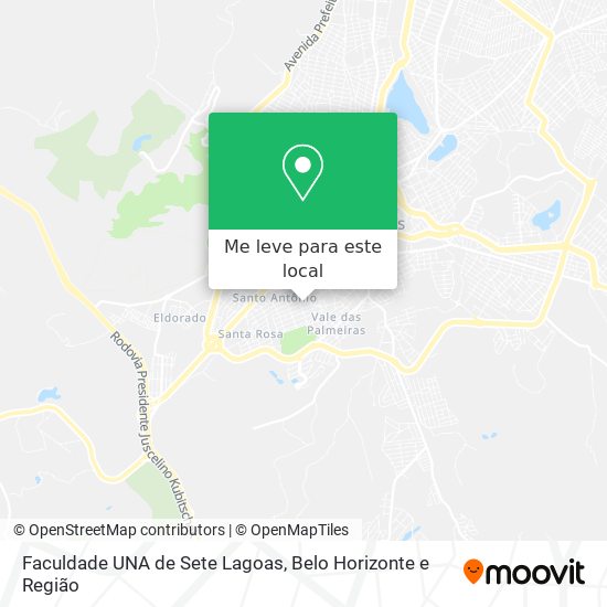 Faculdade UNA de Sete Lagoas mapa