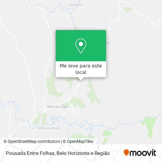 Pousada Entre Folhas mapa