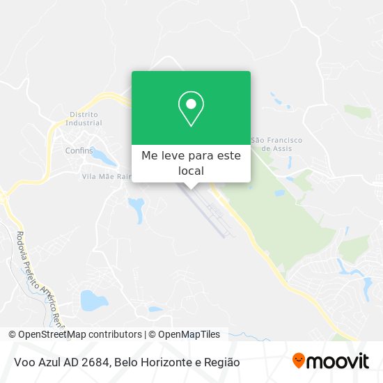 Voo Azul AD 2684 mapa