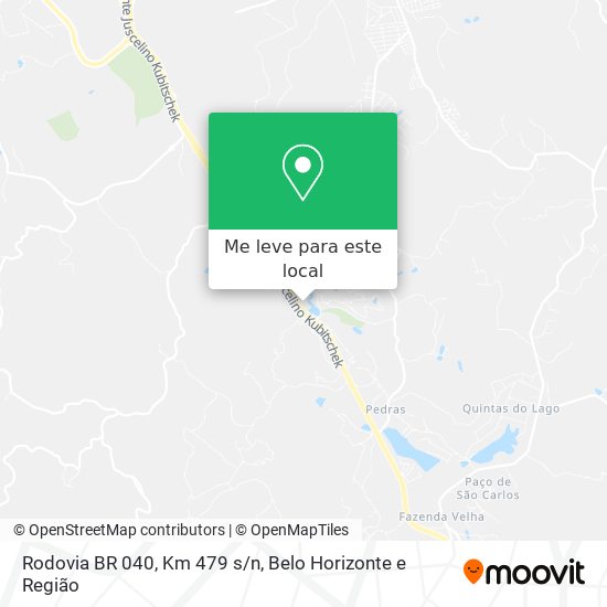 Rodovia BR 040, Km 479 s/n mapa