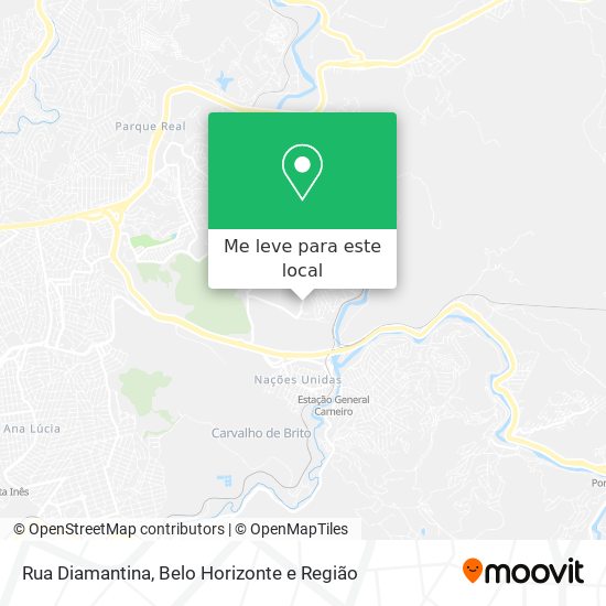 Rua Diamantina mapa