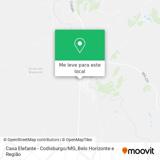 Casa Elefante - Codisburgo/MG mapa