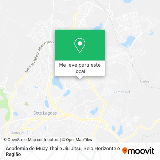 Academia de Muay Thai e Jiu Jitsu mapa