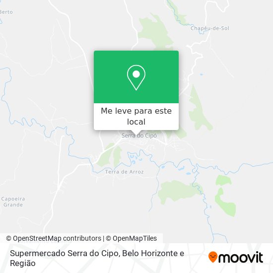 Supermercado Serra do Cipo mapa