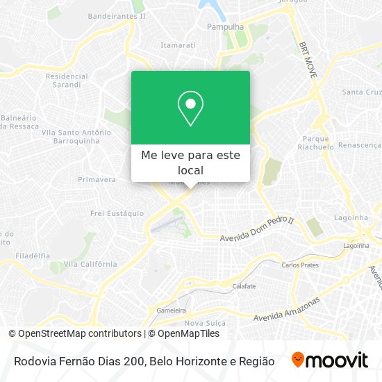 Rodovia Fernão Dias 200 mapa