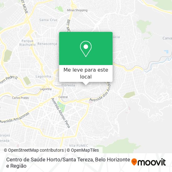 Centro de Saúde Horto / Santa Tereza mapa