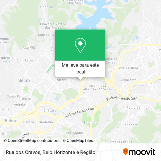 Rua dos Cravos mapa