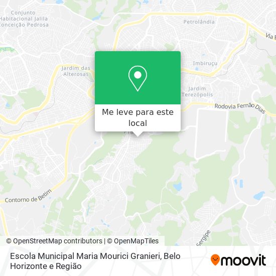 Escola Municipal Maria Mourici Granieri mapa