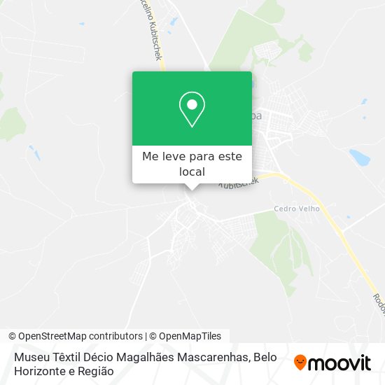 Museu Têxtil Décio Magalhães Mascarenhas mapa