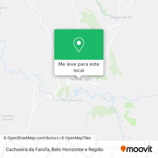Cachoeira da Farofa mapa