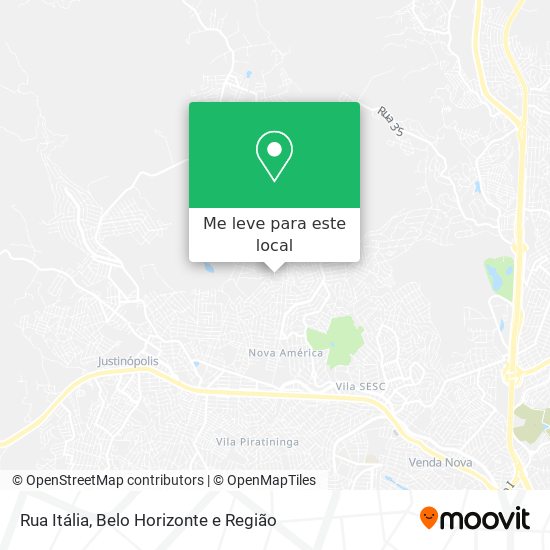 Rua Itália mapa