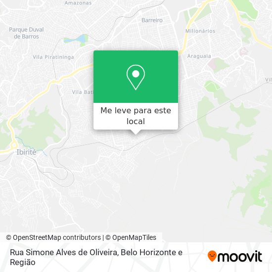 Rua Simone Alves de Oliveira mapa