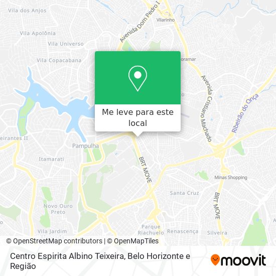 Centro Espirita Albino Teixeira mapa