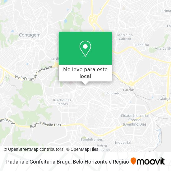 Padaria e Confeitaria Braga mapa