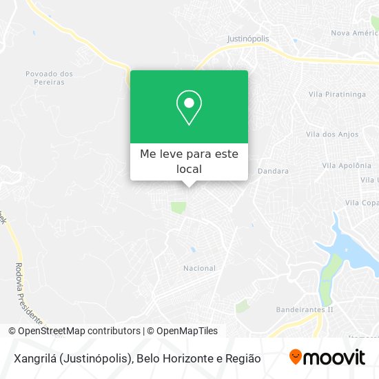 Xangrilá (Justinópolis) mapa