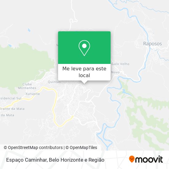 Espaço Caminhar mapa