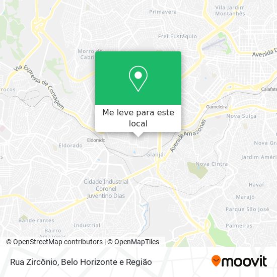 Rua Zircônio mapa