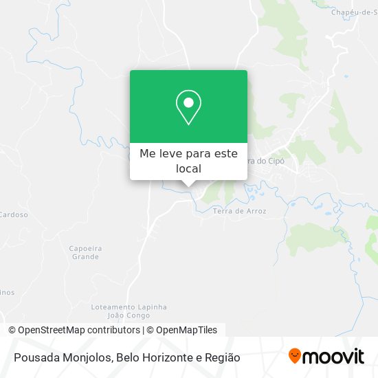 Pousada Monjolos mapa